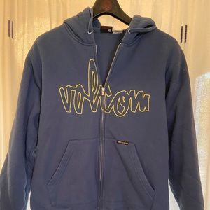 Volcom hoody- quilted blue
